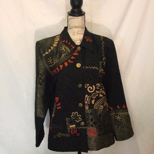 Ultimate Jacket Black with Embroidery Size L